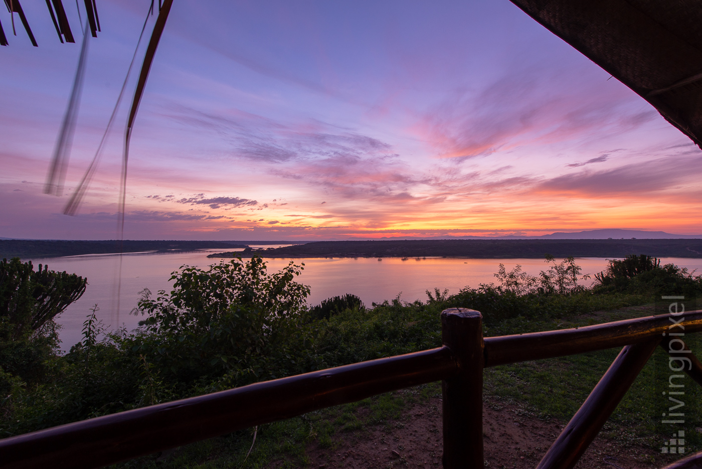 Sonnenaufgang Kazinga Kanal