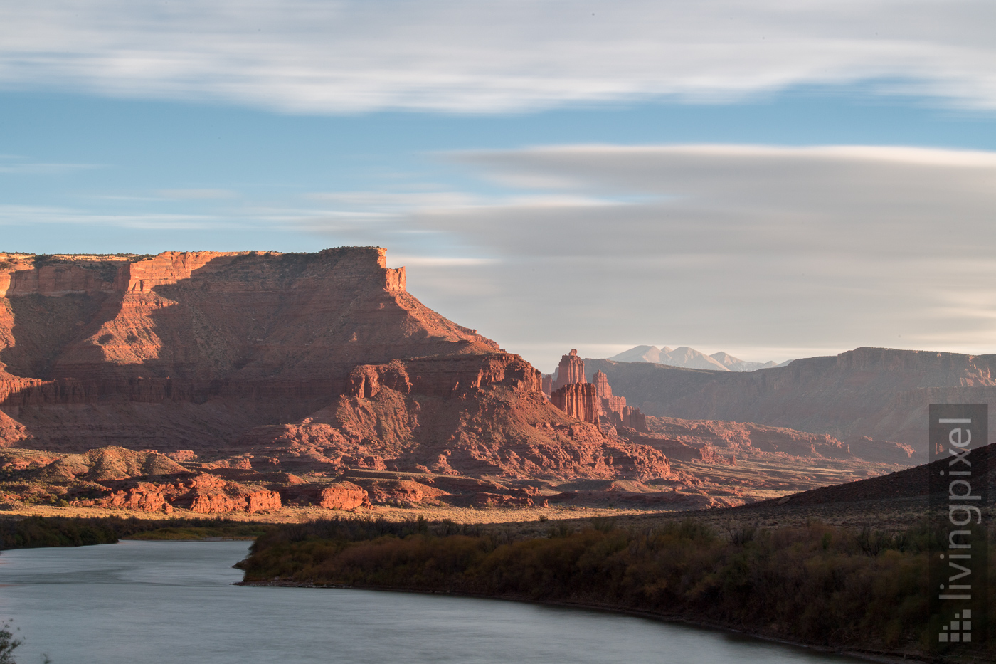 Fisher Towers im Sonnenuntergang