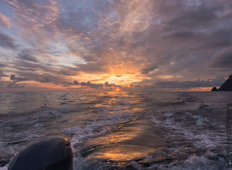 Sonnenuntergang auf dem Fjord