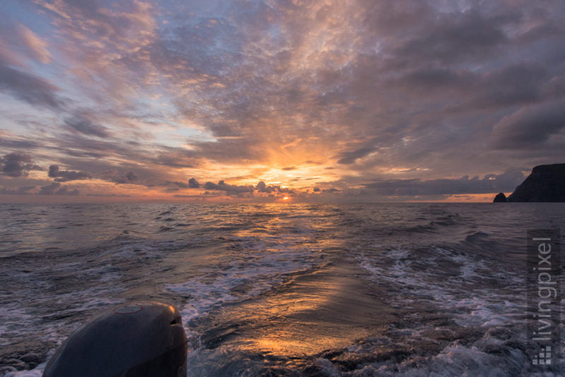 Sonnenuntergang auf dem Fjord