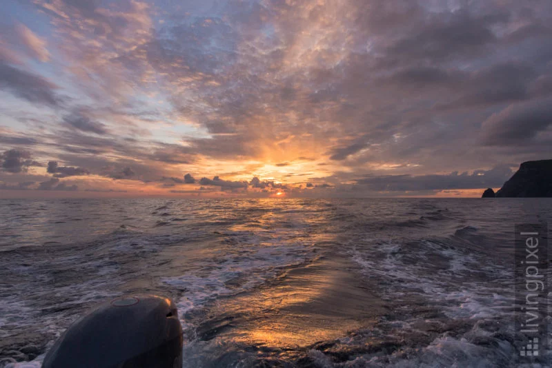 Sonnenuntergang auf dem Fjord