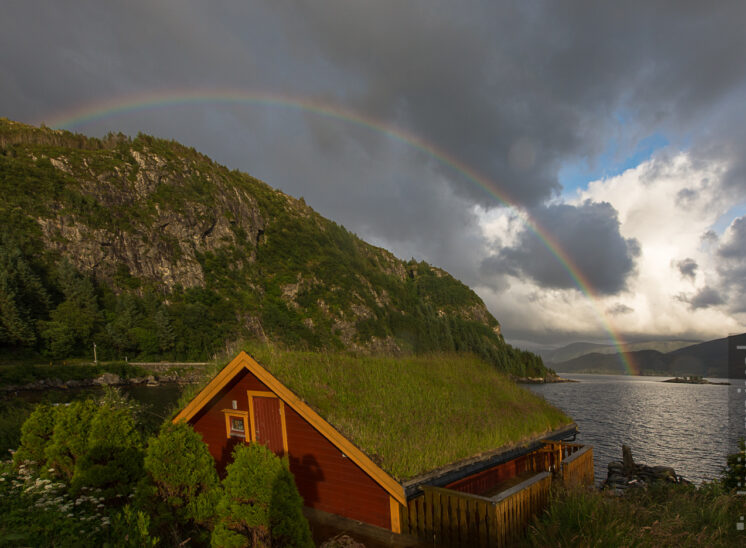 Regen im Fjord