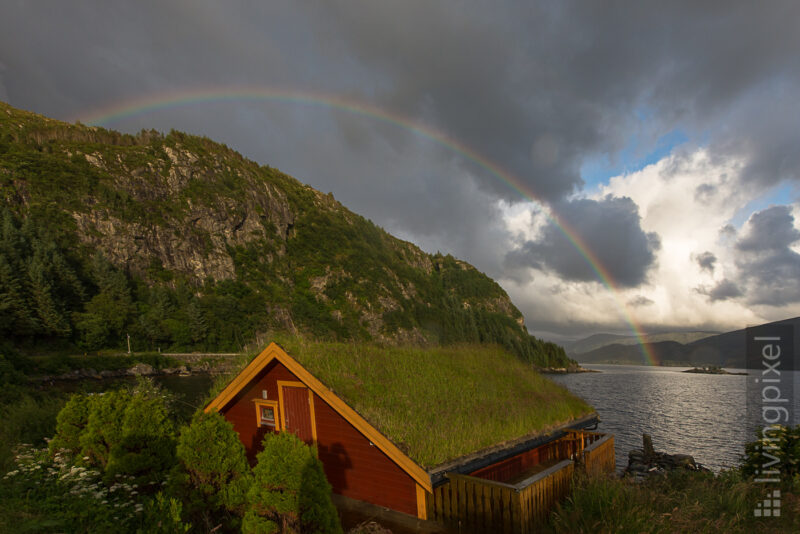 Regen im Fjord