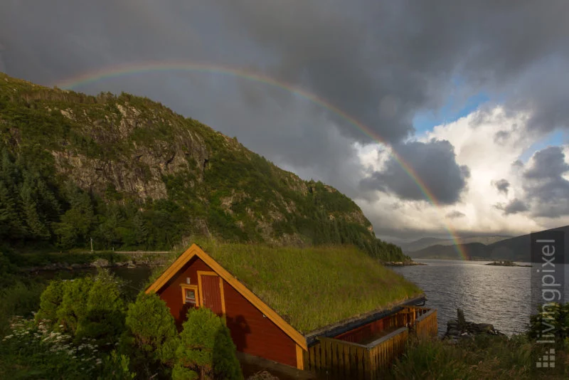 Regen im Fjord