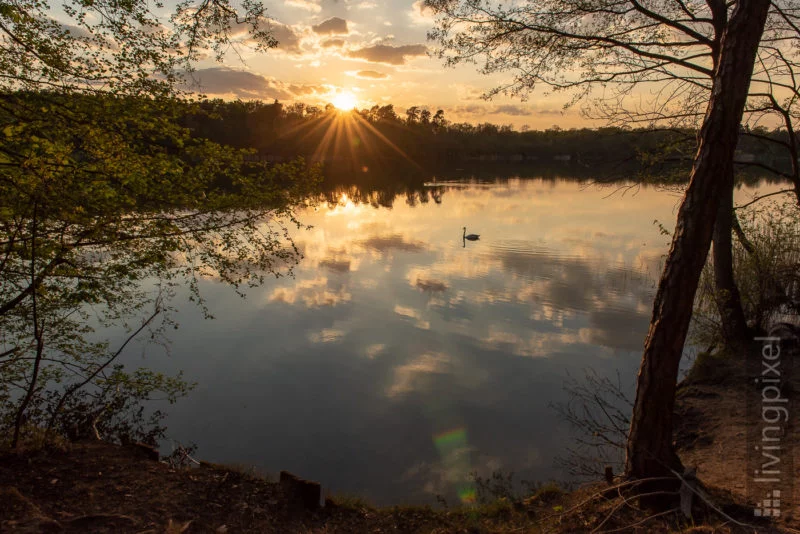 Sonnenuntergang über dem Bötzsee