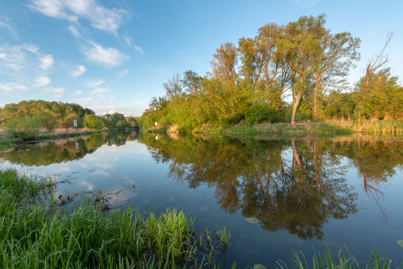 Sonnenuntergang am Finowkanal