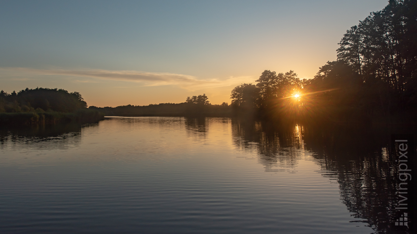 Sonnenuntergang auf der Peene