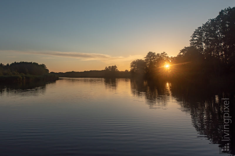 Sonnenuntergang auf der Peene