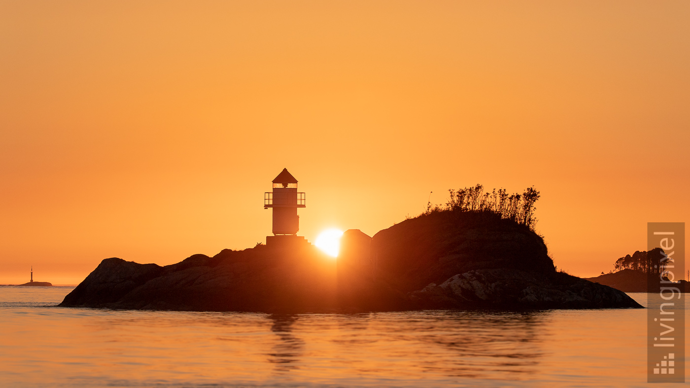 Leuchtturm im Sonnenuntergang