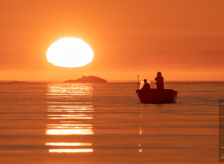 Sonnenuntergang auf dem Fjord