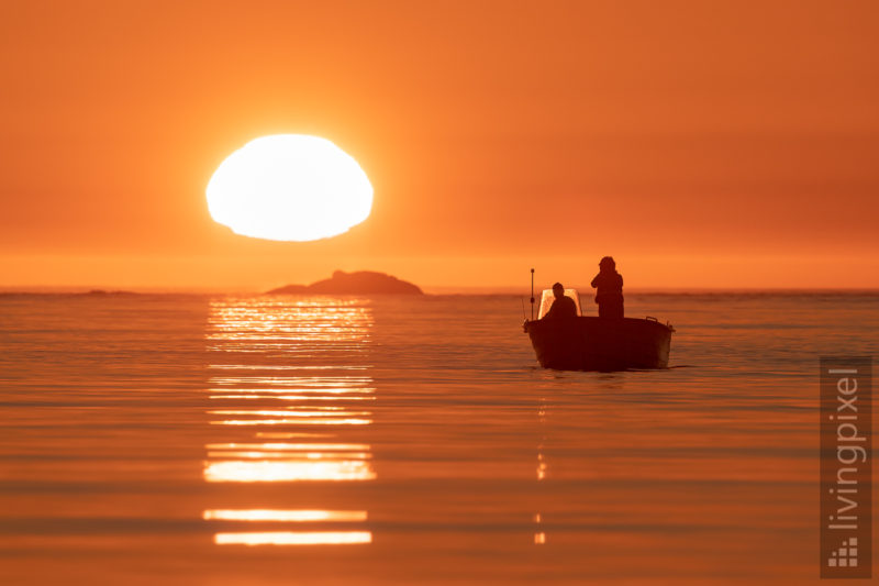 Sonnenuntergang auf dem Fjord