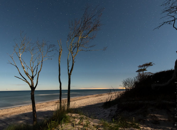 Strand im Mondschein