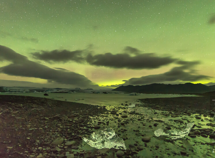 Polarlicht über der Lagune