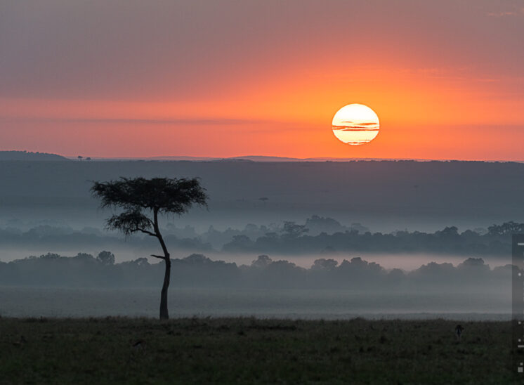 Sonnenaufgang nach dem Regen in der Nacht