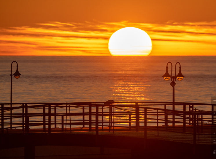 Sonnenaufgang am Hafen