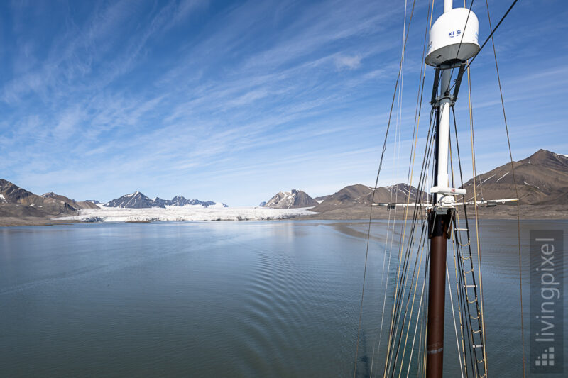 Abschied vom Esmarkbreen in der Ymerbukta