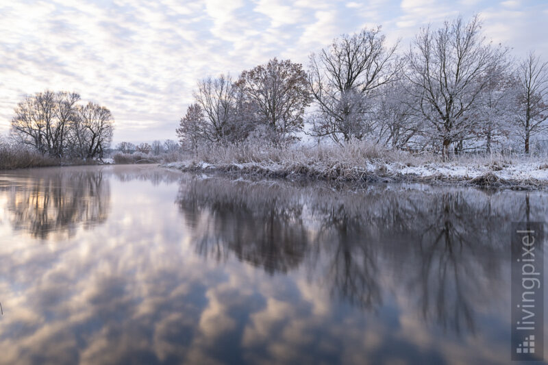 Ein eisiger Wintermorgen an der Müggelspree